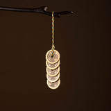 Copper Five Emperors Coins Retro Copper Coins Press Threshold Bedroom Stairs Kitchen Door to Door Carry Keychain Pendant