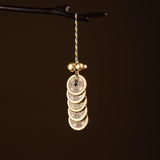 Copper Five Emperors Coins Retro Copper Coins Press Threshold Bedroom Stairs Kitchen Door to Door Carry Keychain Pendant