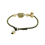 Hetian Jade Peace Buckle Bracelet Jade Peace Lotus Canopy Woven Rope Adjustable Bracelet