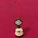 Bodhi Lucky Cat Car Keychain Small Pendant Men's and Women's Keychain Ring Hanging Pendant