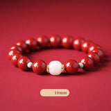 Natural Hetian Jade Cinnabar Bracelet Transfer Beads Exquisite-Bracelet