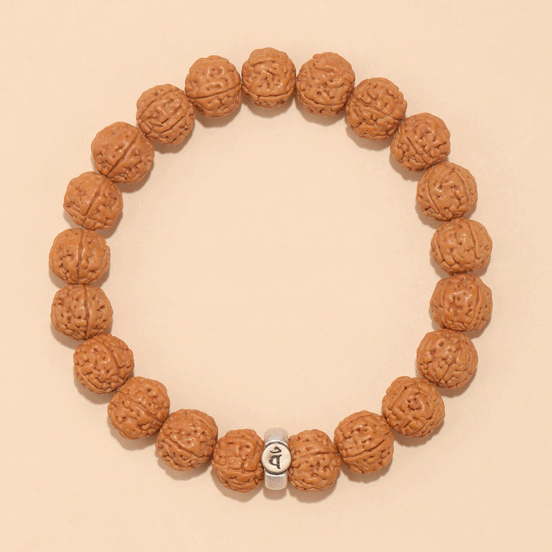 Rudraksha Bodhi Bracelet for Men and Women Buddhist Beads Single Circle Zodiac Year Bracelet