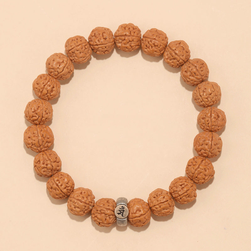 Rudraksha Bodhi Bracelet for Men and Women Buddhist Beads Single Circle Zodiac Year Bracelet