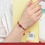 Cinnabar Pixiu Red Rope Bracelet Zodiac Year Transfer Bead Bracelet Peace Buckle Weaving Couple Jewelry Gift