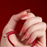 Natural Hotan Jade Bracelet Zodiac Year Red Rope Bracelet Transfer Beads Red Rope Woven Rope Men and Women Exquisite Bracelet