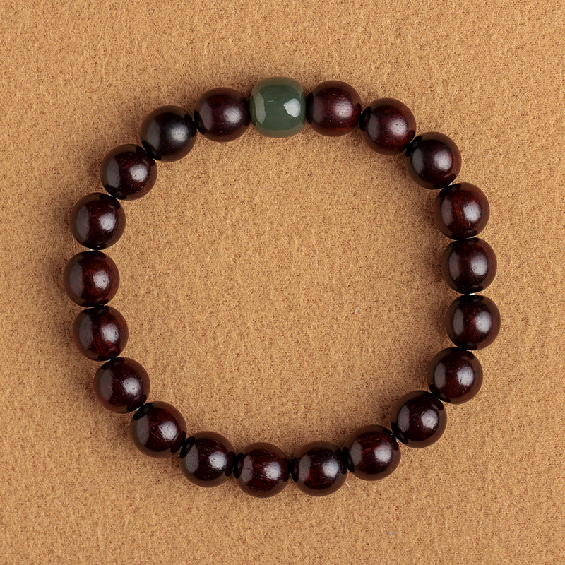 Natural Small Leaf Red Sandalwood Bracelets For Men And Women Sandalwood Buddha Beads Phoebe Bracelets Hetian Jade Ornaments