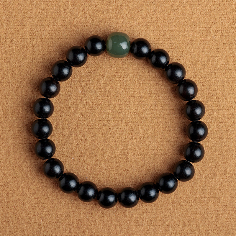 Natural Small Leaf Red Sandalwood Bracelets For Men And Women Sandalwood Buddha Beads Phoebe Bracelets Hetian Jade Ornaments