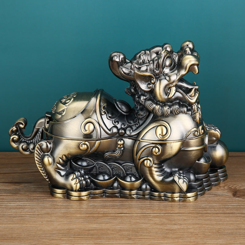 Lucky Pixiu Ashtray For Home Living Room High-End Light Luxury Creative Copper Office Ornaments