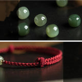 Twelve Zodiac Cinnabar Bracelet Red Rope Hetian Jade Couple Girl's Bracelet Birthday Gift