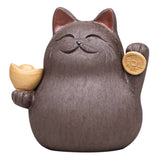 Purple Clay Cute Lucky Cat Tea Pet Handmade Mascot Tea Play Tea Ceremony Small Ornament