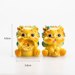 Colorful Lucky Pixiu Resin Desktop Ornaments Cute Car Crafts