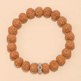 Rudraksha Bodhi Bracelet for Men and Women Buddhist Beads Single Circle Zodiac Year Bracelet