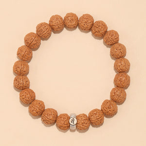 Rudraksha Bodhi Bracelet for Men and Women Buddhist Beads Single Circle Zodiac Year Bracelet