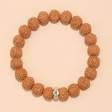 Rudraksha Bodhi Bracelet for Men and Women Buddhist Beads Single Circle Zodiac Year Bracelet