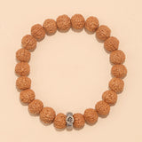 Rudraksha Bodhi Bracelet for Men and Women Buddhist Beads Single Circle Zodiac Year Bracelet