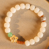 Cat Claw White Jade Bodhi Root Bracelet Buddha Bead Prayer Bead Bodhi Seeds Cultural Play Bracelet