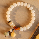 Cat Claw White Jade Bodhi Root Bracelet Buddha Bead Prayer Bead Bodhi Seeds Cultural Play Bracelet