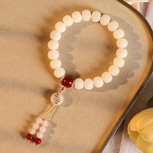 Cat Claw White Jade Bodhi Root Bracelet Buddha Bead Prayer Bead Bodhi Seeds Cultural Play Bracelet