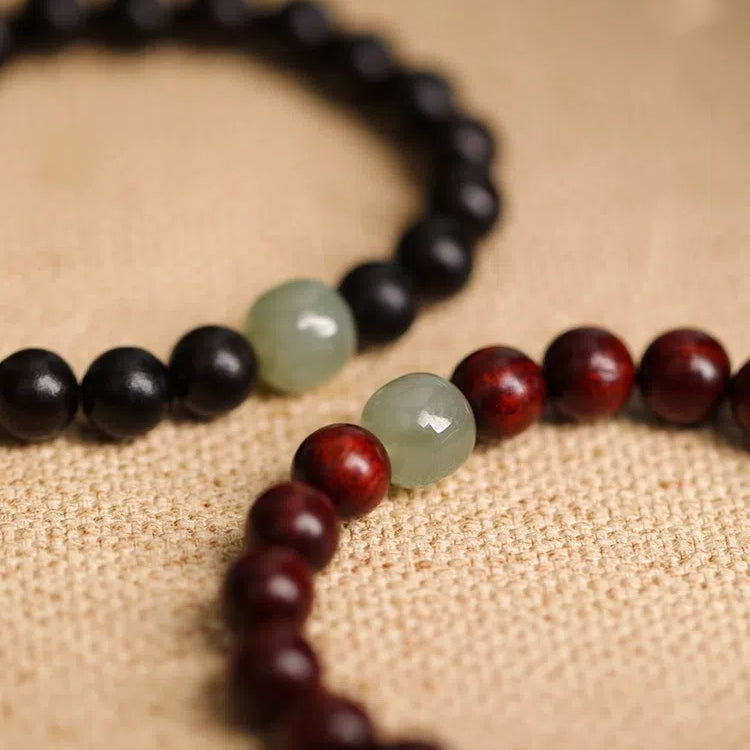 Natural Small Leaf Red Sandalwood Bracelets For Men And Women Sandalwood Buddha Beads Phoebe Bracelets Hetian Jade Ornaments