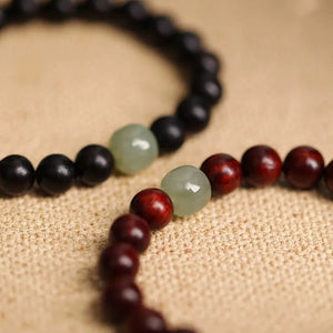 Natural Small Leaf Red Sandalwood Bracelets For Men And Women Sandalwood Buddha Beads Phoebe Bracelets Hetian Jade Ornaments