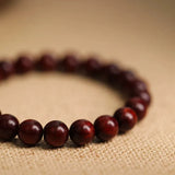 Natural Small Leaf Red Sandalwood Bracelets For Men And Women Sandalwood Buddha Beads Phoebe Bracelets Hetian Jade Ornaments