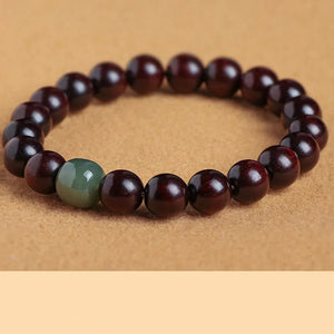 Natural Small Leaf Red Sandalwood Bracelets For Men And Women Sandalwood Buddha Beads Phoebe Bracelets Hetian Jade Ornaments